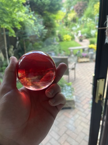 Sfera vetro artistico rosso - artistico,