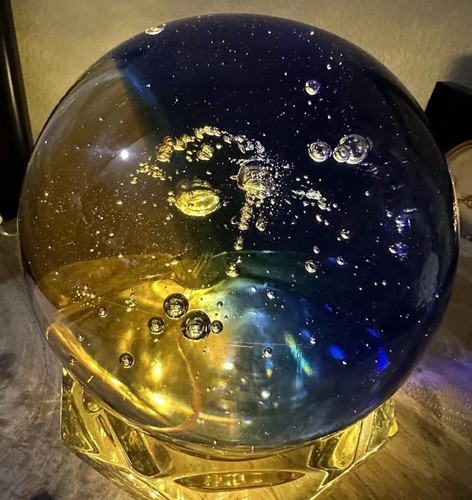 Sfera cristallo blu e - blu,