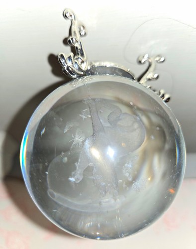 Clear glass paperweight sphere - clear,