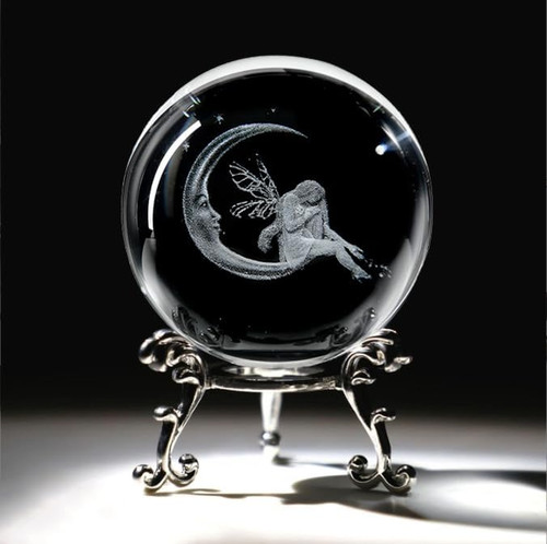 Sfera cristallo fata con - cristallo, 3d