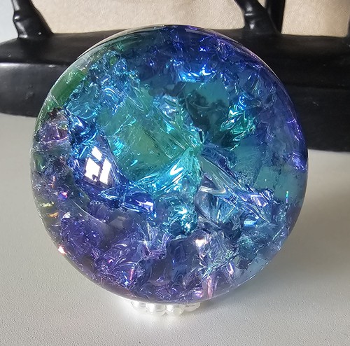 Rainbow crackle glass - rainbow,