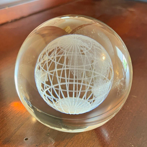 Fermacarte vetro sfera - fermacarte, in